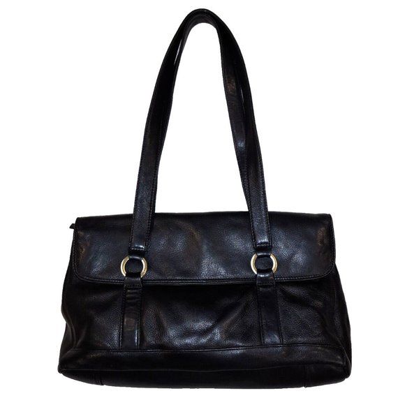 Derek Alexander Super Soft Black Leather Handbag Shoulder Bag 14"x8" Excellent - Picture 3 of 16